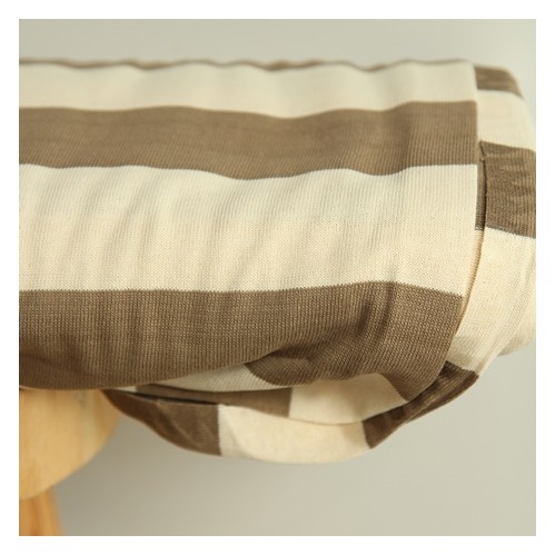jersey marinière écru et taupe - un chat sur un fil jersey marinière écru et taupe - un chat sur un fil