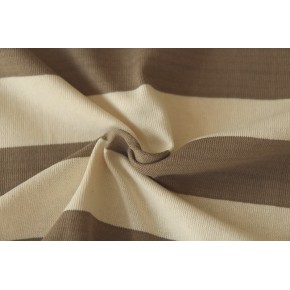 tissu large rayures - écru et taupe