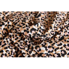 viscose léopard dans les tons roses et noirs