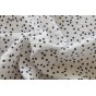 tissu en double gaze -pois marine et blanc