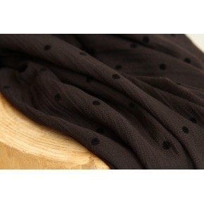 tissu upcyclé - gaze coton noir