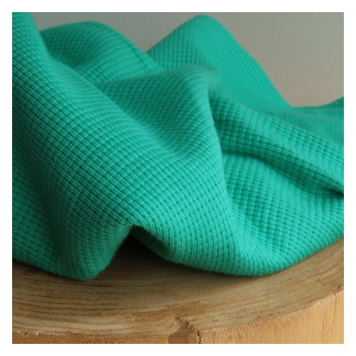 tissu jersey nid d'abeille - vert tissu jersey nid d'abeille - vert