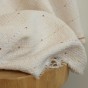 jacquard écru rayures et pois cuivrés