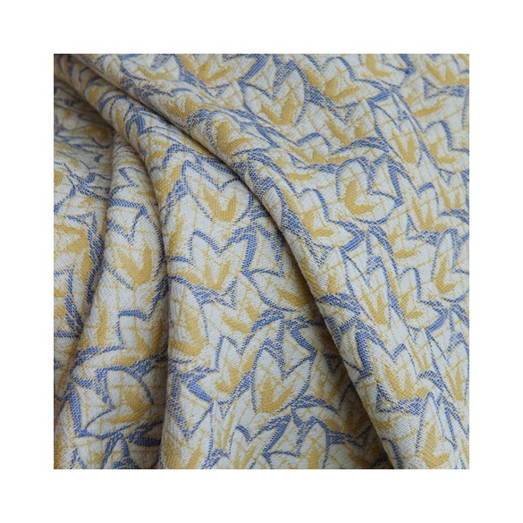 Tissu jacquard Léonie - bleu