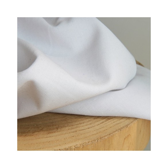 Coton et lin - blanc