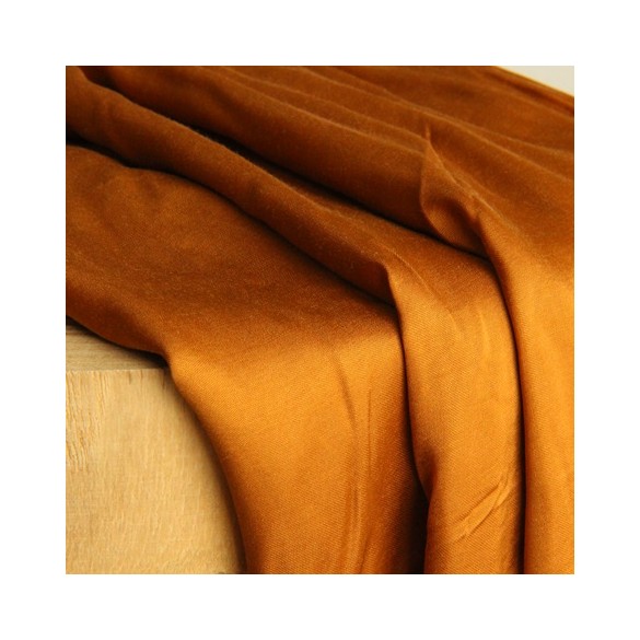 tissu en satin de viscose - ocre