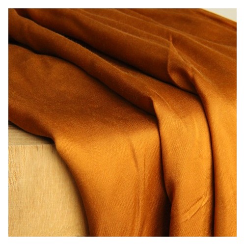 tissu en satin de viscose - ocre tissu en satin de viscose - ocre