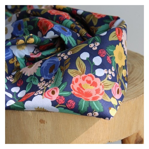 rifle paper co - vintage blossom metallic blue rifle paper co - vintage blossom metallic blue