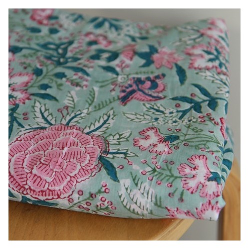 tissu indien block print - un chat sur un fil tissu indien block print - un chat sur un fil