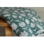 tissu coton indien - un chat sur un fil