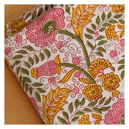 tissu indien block print - un chat sur un fil tissu indien block print - un chat sur un fil