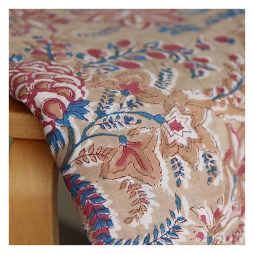tissu indien block print - un chat sur un fil tissu indien block print - un chat sur un fil