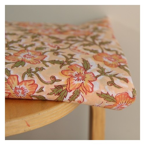 tissu indien block print - un chat sur un fil tissu indien block print - un chat sur un fil