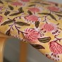 tissu indien block print - un chat sur un fil