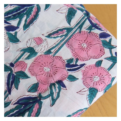 tissu indien block print - un chat sur un fil tissu indien block print - un chat sur un fil