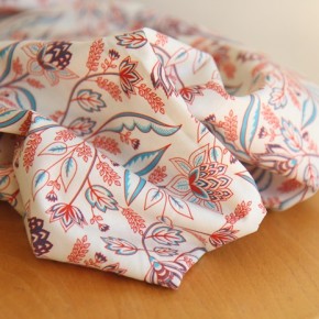 tissu coton inspiration indienne - un chat sur un fil