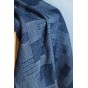 coton denim patchwork bleu brut