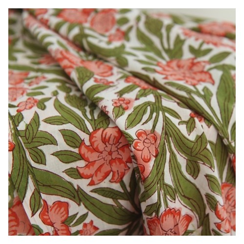 tissu indien block print - un chat sur un fil tissu indien block print - un chat sur un fil