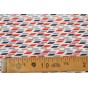 tissu imprimé marine et rouge - collection upcycling