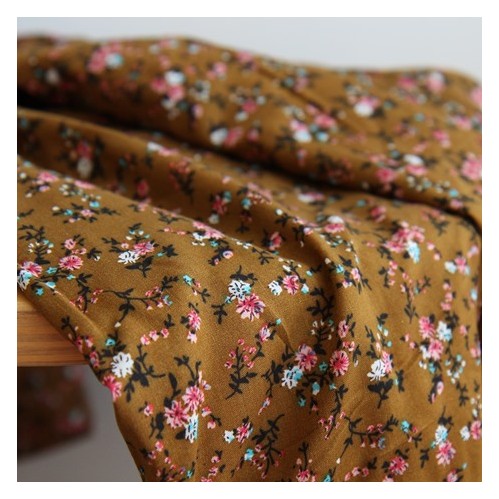 tissu viscose imprimée Mérida - ocre tissu viscose imprimée Mérida - ocre