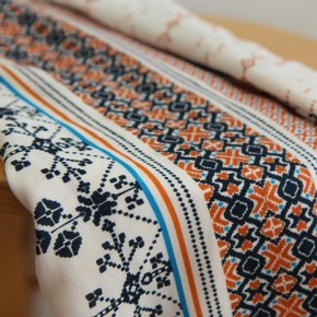 VISCOSE upcyclée - poppy