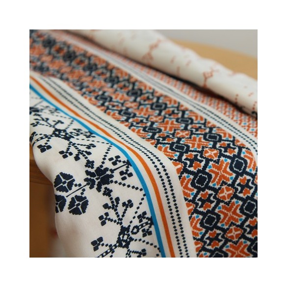 VISCOSE upcyclée - poppy