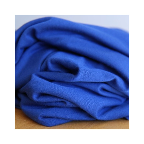 tissu jersey tencel bleu