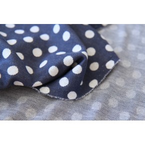 jersey à pois bleu et blanc - un chat sur un fil