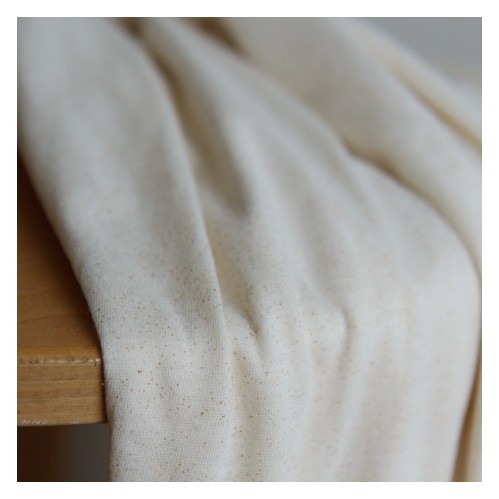 tissu jersey écru et cuivré tissu jersey écru et cuivré