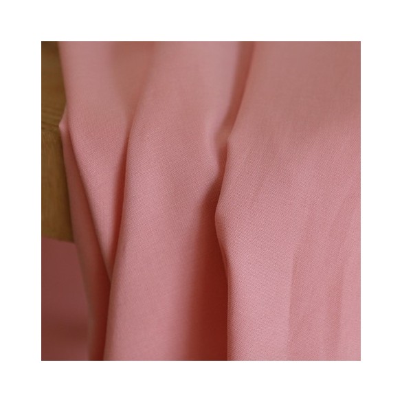 tissu uni rose - coton
