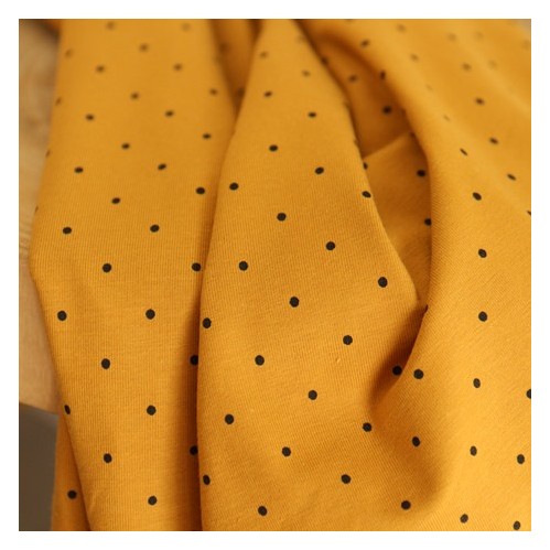 jersey coton pois - un chat sur un fil jersey coton pois - un chat sur un fil
