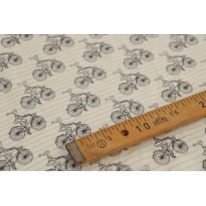 tissu en jersey imprimé - jeune fille à vélo