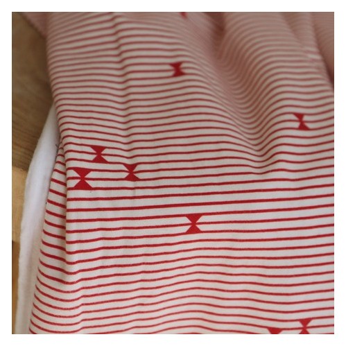 jersey art gallery - rayures rouges jersey art gallery - rayures rouges