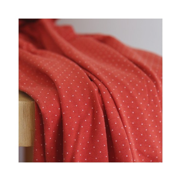 jersey coton imprimé - pois