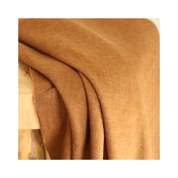 lin et viscose stains - caramel