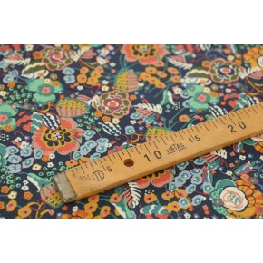 tissu jersey modal fleurs - un chat sur un fil