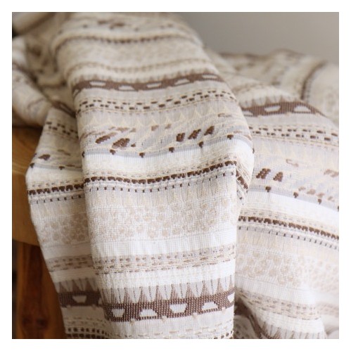 Tissu Jacquard rayures chanvre Tissu Jacquard rayures chanvre