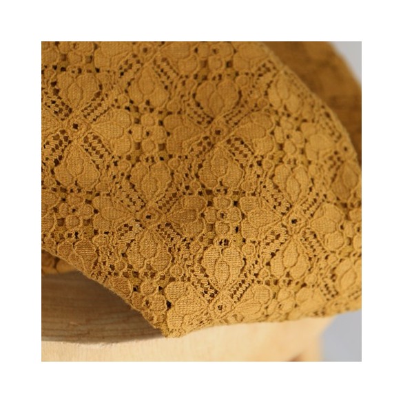 tissu Dentelle Vénus - ocre