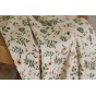 jersey coton écru à fleurs