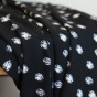 Twill de Viscose dots black écru