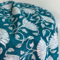 tissu imprimé fleurs - block print