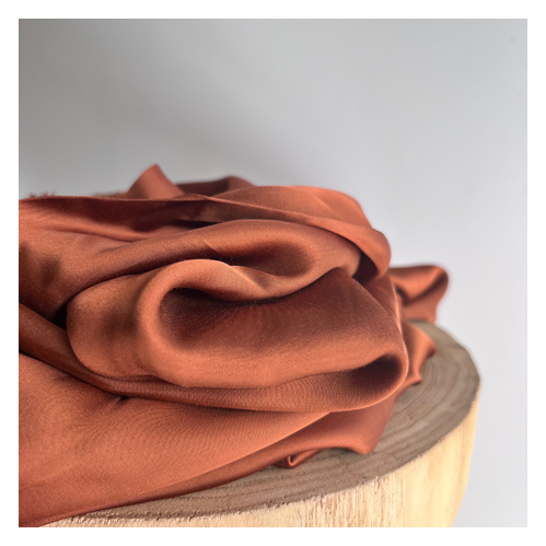 satin de viscose marron doré - un chat sur un fil satin de viscose marron doré - un chat sur un fil