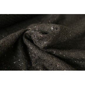 tweed lurex noir - un chat sur un fil