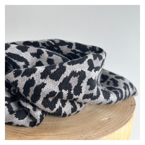 tissu maille léopard gris - un chat sur un fil tissu maille léopard gris - un chat sur un fil