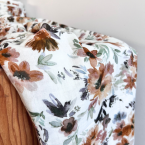 tissu en double gaze de coton - fleurs