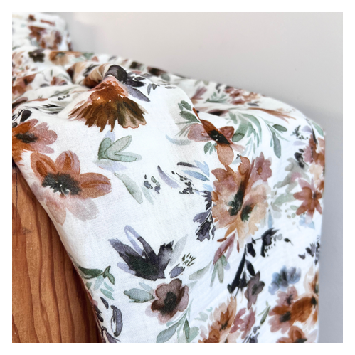 tissu en double gaze de coton - fleurs tissu en double gaze de coton - fleurs