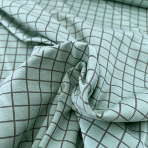 jersey coton - un chat sur un fil