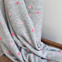 sweat envers douillette - gris et rose