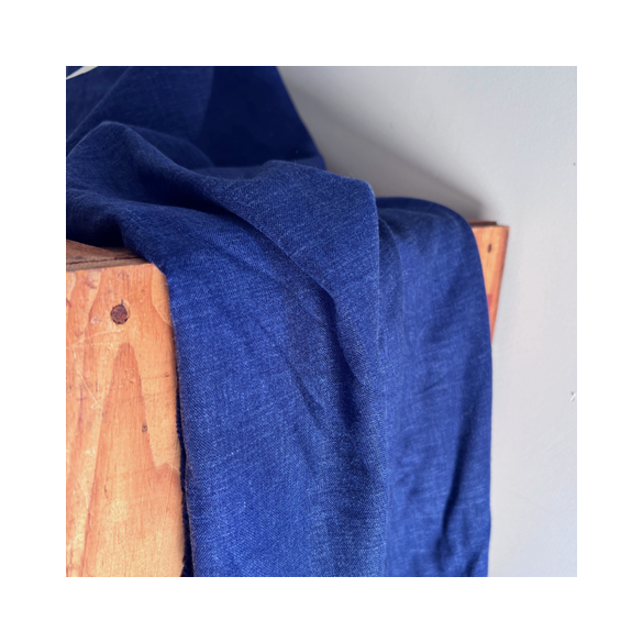 lin et viscose - bleu