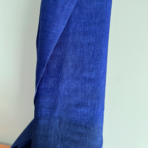 tissu lin et viscose bleu - kokka